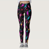 Colorful Lightning Bolt Pattern  Leggings (Vorderseite)