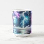 Colorful Lightning Strike Kaffeetasse (Mittel)