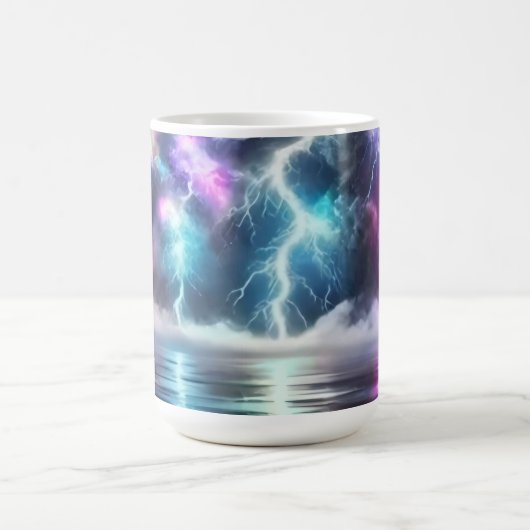 Colorful Lightning Strike Kaffeetasse (Mittel)