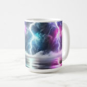 Colorful Lightning Strike Kaffeetasse (VorderseiteRechts)
