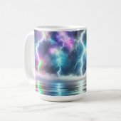 Colorful Lightning Strike Kaffeetasse (Vorderseite Links)