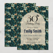 Colorful Lilies Sparkle 10Th Birthday Einladung (Vorne/Hinten)