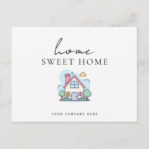 Colorful Line Zuhause Sweet Zuhause New Home Eigen Postkarte