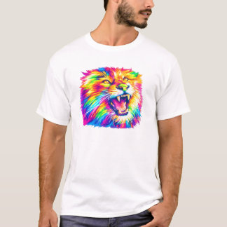 Colorful Lion Art T-Shirt
