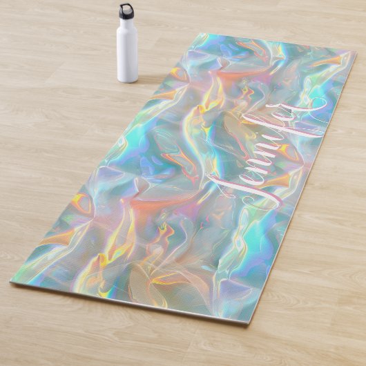Colorful Liquid Iridescent Pastel Holographic Yogamatte (Beispiel)