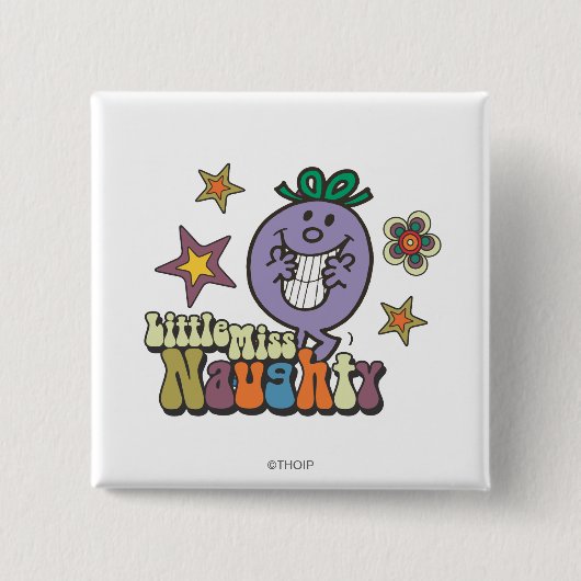 Colorful Little Miss Naughty Button (Vorderseite)