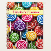 Colorful Lollipop candy Pattern Planer (Vorderseite)