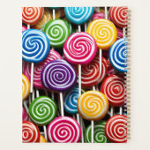 Colorful Lollipop candy Pattern Planer (Rückseite)