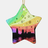 Colorful London Keramik Ornament (Links)