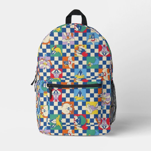Colorful LOONEY TUNES™ Checker Toss Pattern Bedruckter Rucksack (Vorderseite)