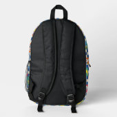 Colorful LOONEY TUNES™ Checker Toss Pattern Bedruckter Rucksack (Rückseite)