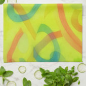 Colorful Loops Abstract Artsy Kitchen Towel Geschirrtuch (Gefaltet)