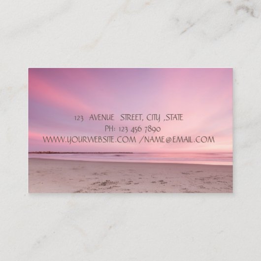 Colorful Lotus Blume Beach Instructor Visitenkarte (Rückseite)