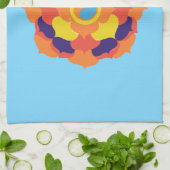 Colorful Lotus Blume Yin & Yang Mandala Geschirrtuch (Gefaltet)