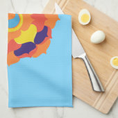 Colorful Lotus Blume Yin & Yang Mandala Geschirrtuch (Viertel Falte)