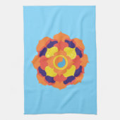 Colorful Lotus Blume Yin & Yang Mandala Geschirrtuch (Vertikal)