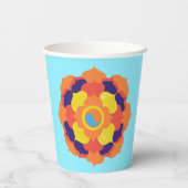 Colorful Lotus Blume Yin & Yang Mandala Pappbecher (Rückseite)