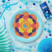 Colorful Lotus Blume Yin & Yang Mandala Pappteller (Party)