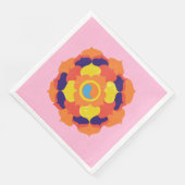 Colorful Lotus Blume Yin & Yang Mandala Serviette (Ecke)