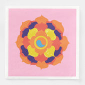 Colorful Lotus Blume Yin & Yang Mandala Serviette (Vorderseite)