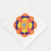 Colorful Lotus Blume Yin & Yang Mandala Serviette (Ecke)