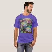 Colorful Lotus Flowers Blossoming in the Snow T-Shirt (Vorne ganz)