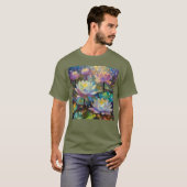 Colorful Lotus Flowers Blossoming in the Snow T-Shirt (Vorne ganz)