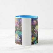 Colorful Lotus Flowers Blossoming in the Snow Tasse (Zentrum)