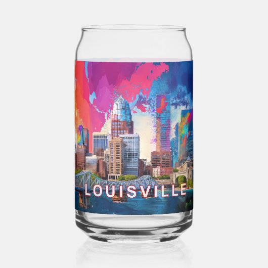 Colorful Louisville Skyline Dosenglas (Rückseite)