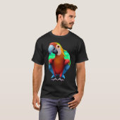 Colorful Macaw Parrot Sunset T-Shirt (Vorne ganz)