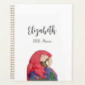 Colorful Macaw Tropical Parrot Illustration Planer (Vorderseite)