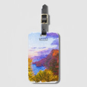 Colorful Madeira Portugal Landschaft Reisen Gepäckanhänger (Vorderseite Vertikal)