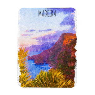Colorful Madeira Portugal Landschaft Reisen Magnet
