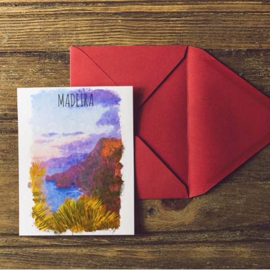 Colorful Madeira Portugal Landschaft Reisen Postkarte