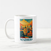Colorful Madrid Spanien Vintage Reise Kaffeetasse (Links)