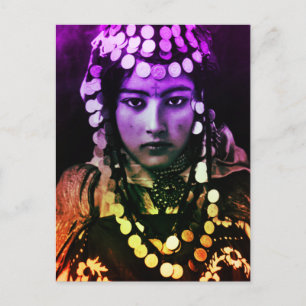 Colorful Maghreb Ouled Naïl Berber Girl Female Postkarte