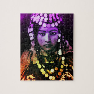 Colorful Maghreb Ouled Naïl Berber Girl Female Puzzle