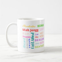 Colorful Mah Jongg Tasse