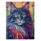 Colorful Maine Coon Notizblock (Vorderseite)