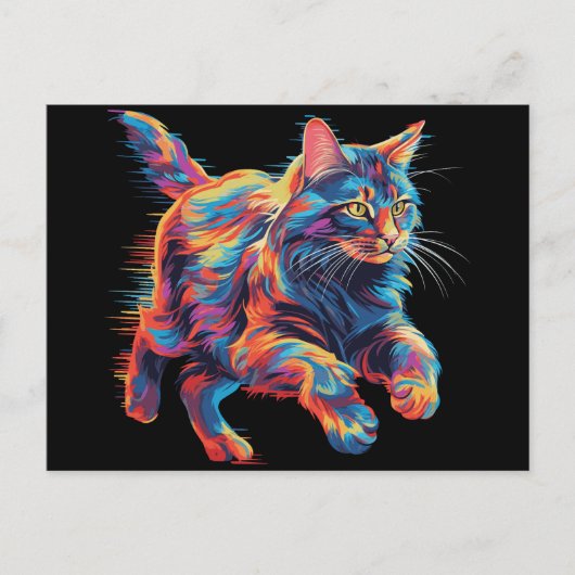 Colorful Maine Coon Postkarte (Vorderseite)