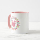 Colorful Mama Bear Silhouette Art Tasse (Vorderseite Links)