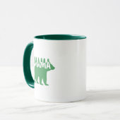 Colorful Mama Bear Silhouette Art Tasse (Vorderseite Links)