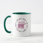 Colorful Mama Bear Silhouette Art Tasse (Links)