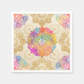 Colorful Mandala Art Serviette (Vorderseite)