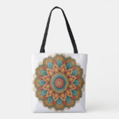 Colorful Mandala Floral Boho Tote Tasche (Rückseite)