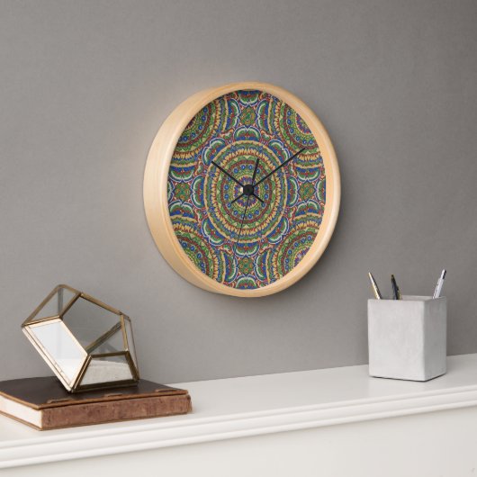 Colorful Mandala Home Decor Uhr (Büro)