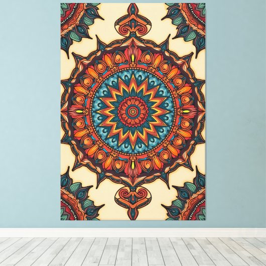 Colorful Mandala Leinwanddruck (Insitu (Holzboden))