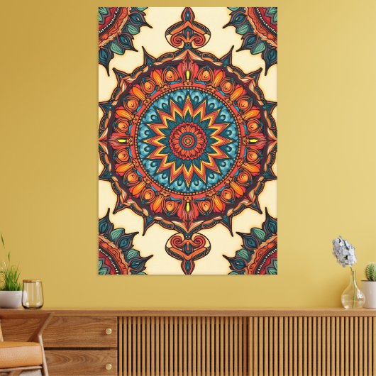 Colorful Mandala Leinwanddruck (Insitu (Wohnzimmer))