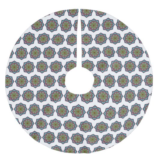 Colorful Mandala Polyester Weihnachtsbaumdecke (Vorderseite)