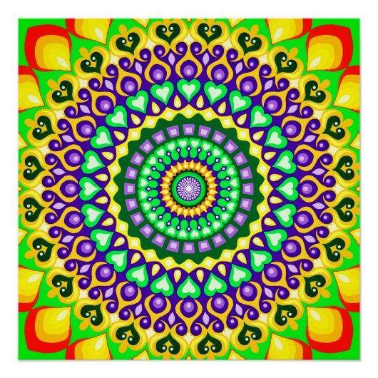Colorful Mandala Poster (Vorderseite)